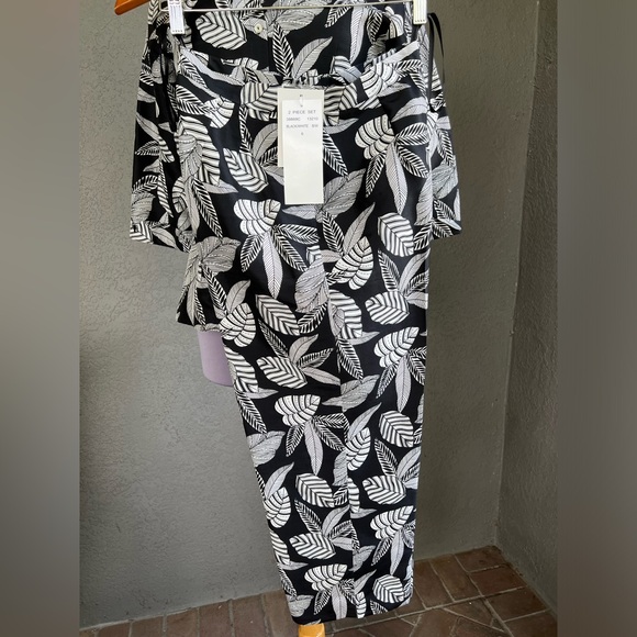 NWT Robbie Bee Silk Summer Suit: Two-piece jacket/ pants Tag Size 6 - Picture 7 of 14